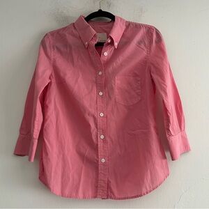 Boy. Band of Outsiders Cotton Pink Button Down Boxy Shirt Size Large